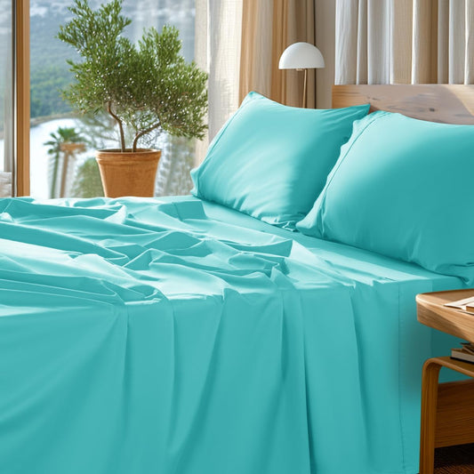 100% Egyptian Cotton Sheets Set - Luxury 5-Star Hotel Quality