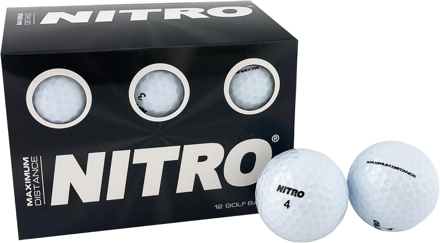 Nitro Maximum Distance Golf Balls - Enhanced Longevity