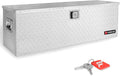48 in Truck Bed Tool Box Aluminum Heavy Duty Trailer Tool Box - Silver