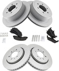 TRQ Front and Rear Brake Pad & Rotor Kit - Direct Fit for 2010-11