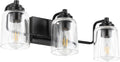 SOLFART 3 Lights Bathroom Light Fixtures Over Mirror Black Vanity