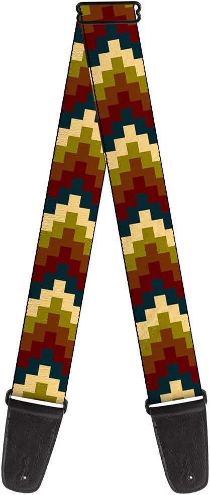 Buckle-Down Geometric Guitar Strap - Stylish 2 Wide Design