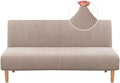 H.VERSAILTEX Armless Futon Cover Stretch Slipcover - Sand