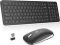 Wireless Keyboard and Mouse Combo - Compact Ultra-Thin Quiet Set