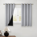 BGment Short 100% Blackout Curtains Light Grey - Thermal, Noise