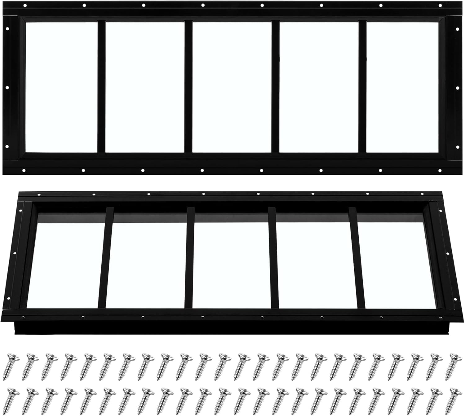 Tandefio 10ft' X 29ft' Black Shed Windows for Natural Light