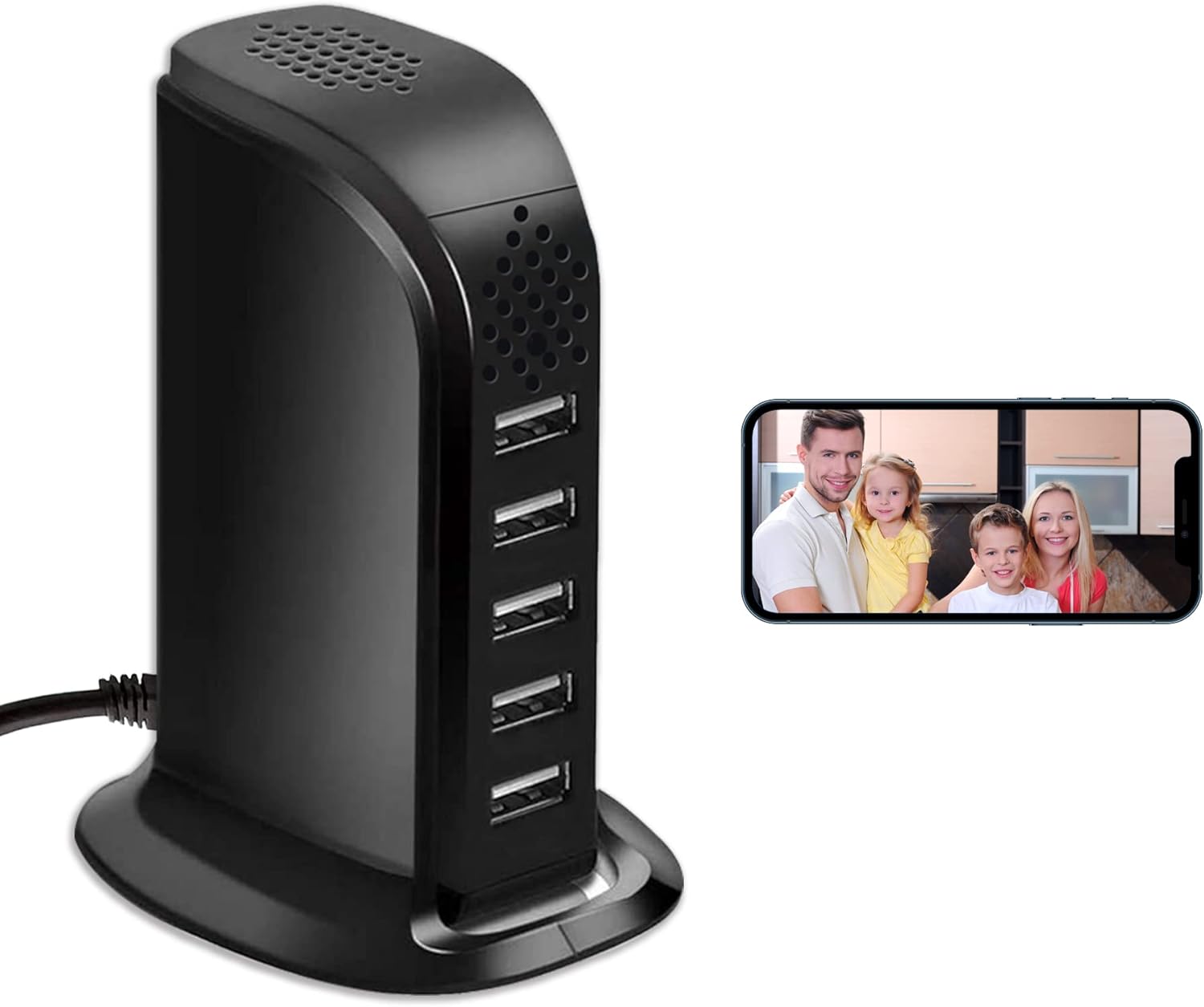WiFi USB Charger Camera with HD 1080P for Home Surveillance