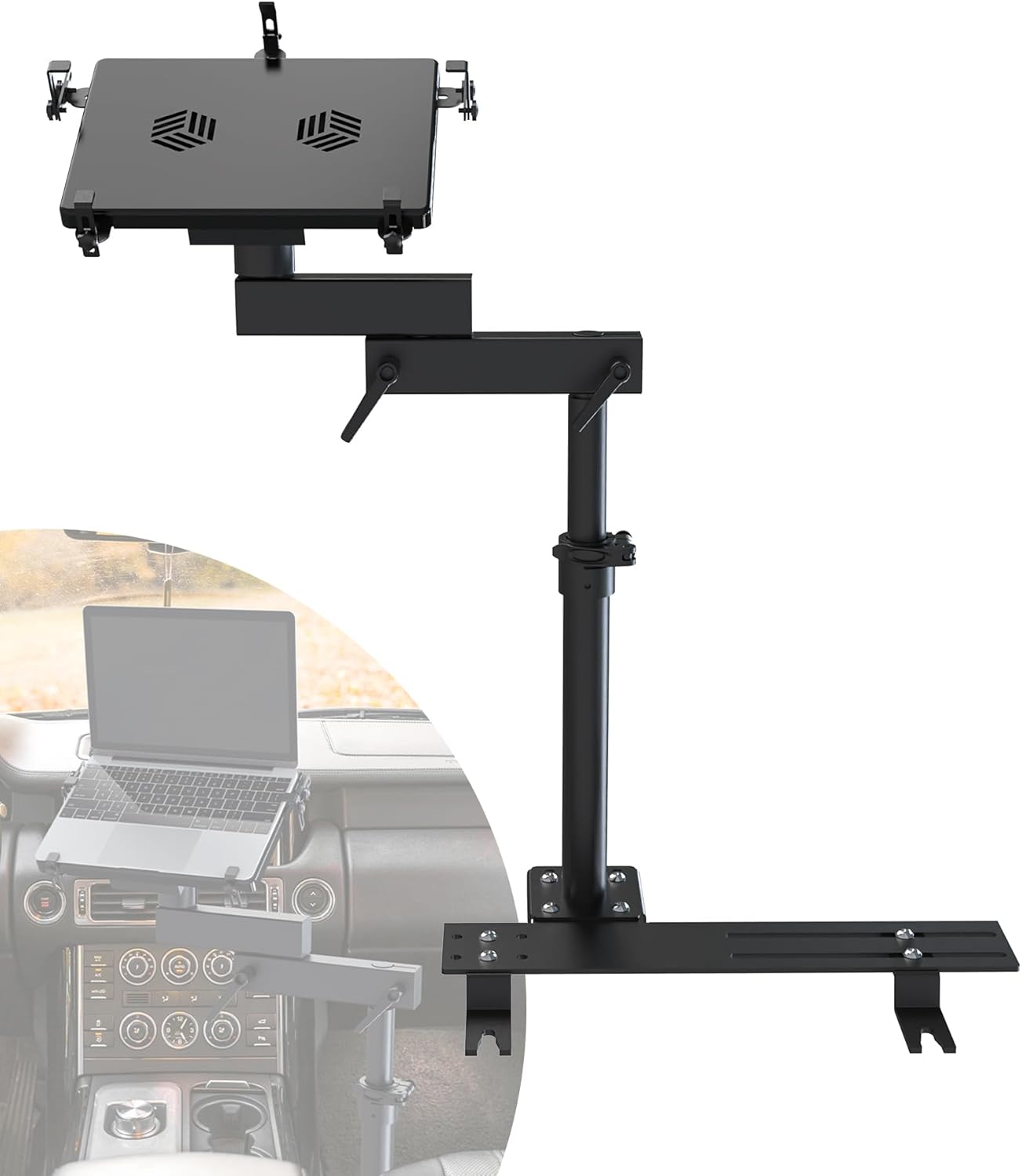 SPIRRELAB Car Laptop Mount with Cooling Fans for Work