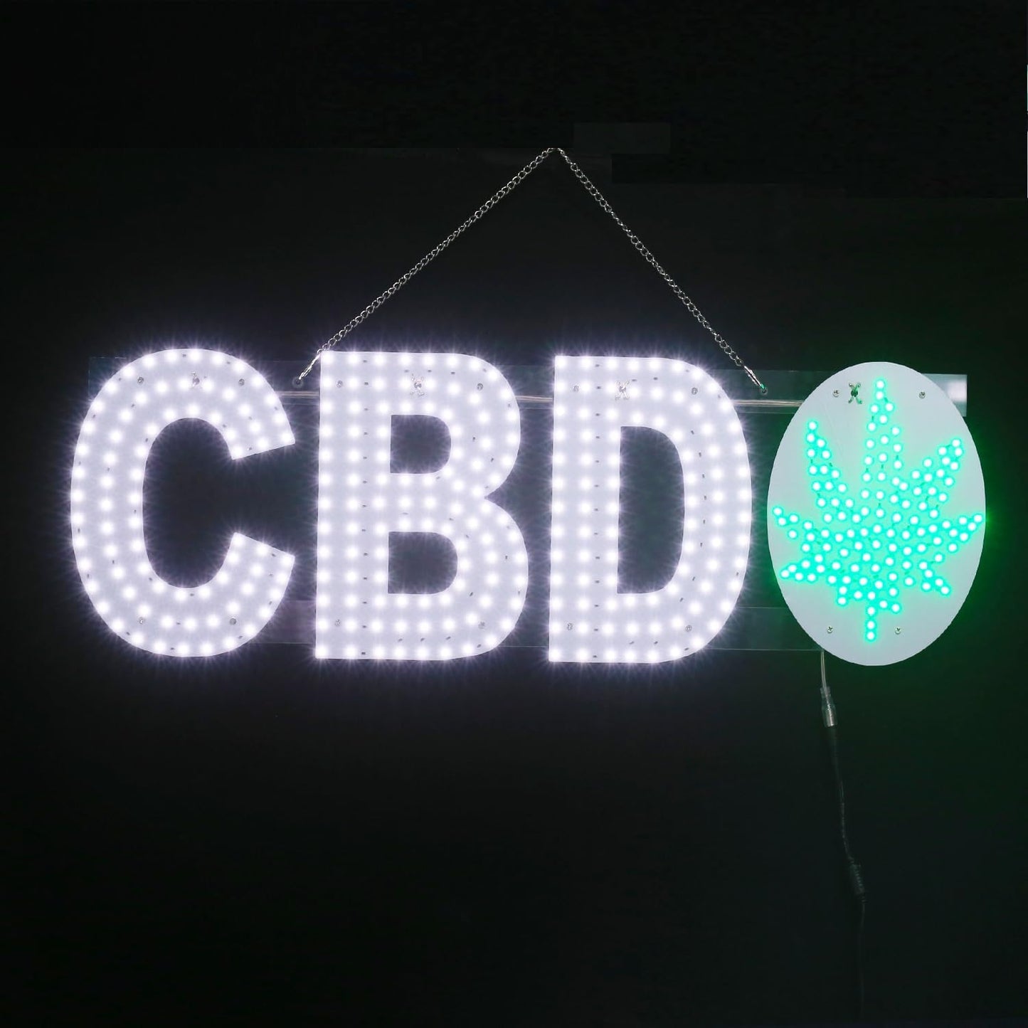 Ultra Bright 30x10 Large LED CBD Signs for Smoke Shops