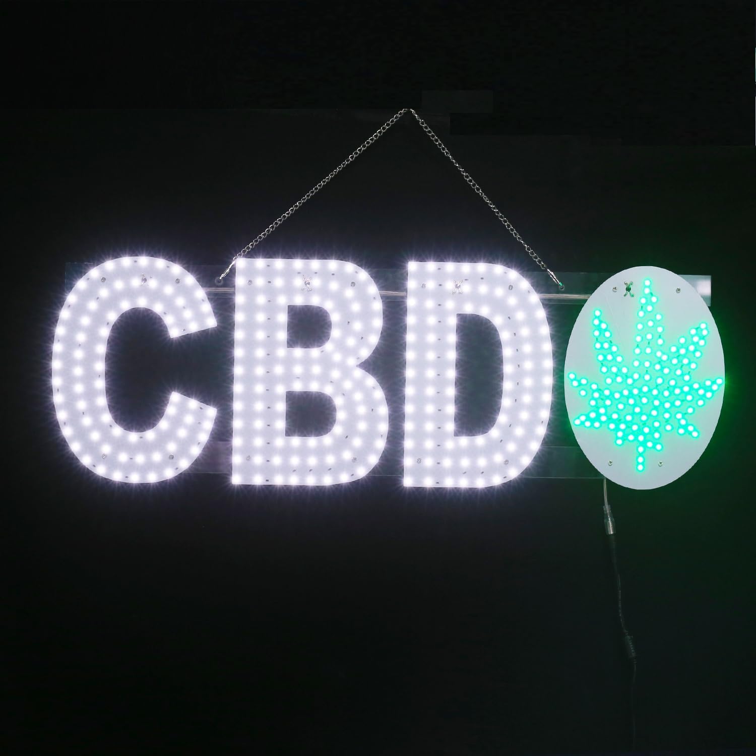 Ultra Bright 30x10 Large LED CBD Signs for Smoke Shops