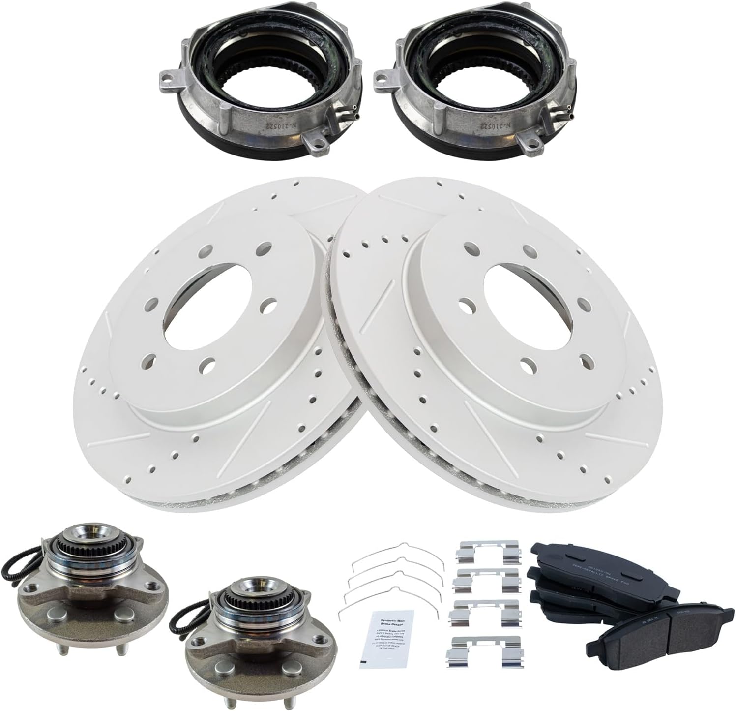 TRQ Performance Brake Pad & Rotor Kit for Ford F-150 2005-2008