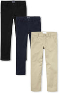 Girls Stretch Skinny Chino Pants Multipack - Comfortable Schoolwear