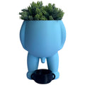 Peeing Man Planter 9in Light Blue - Quirky Succulent Vase