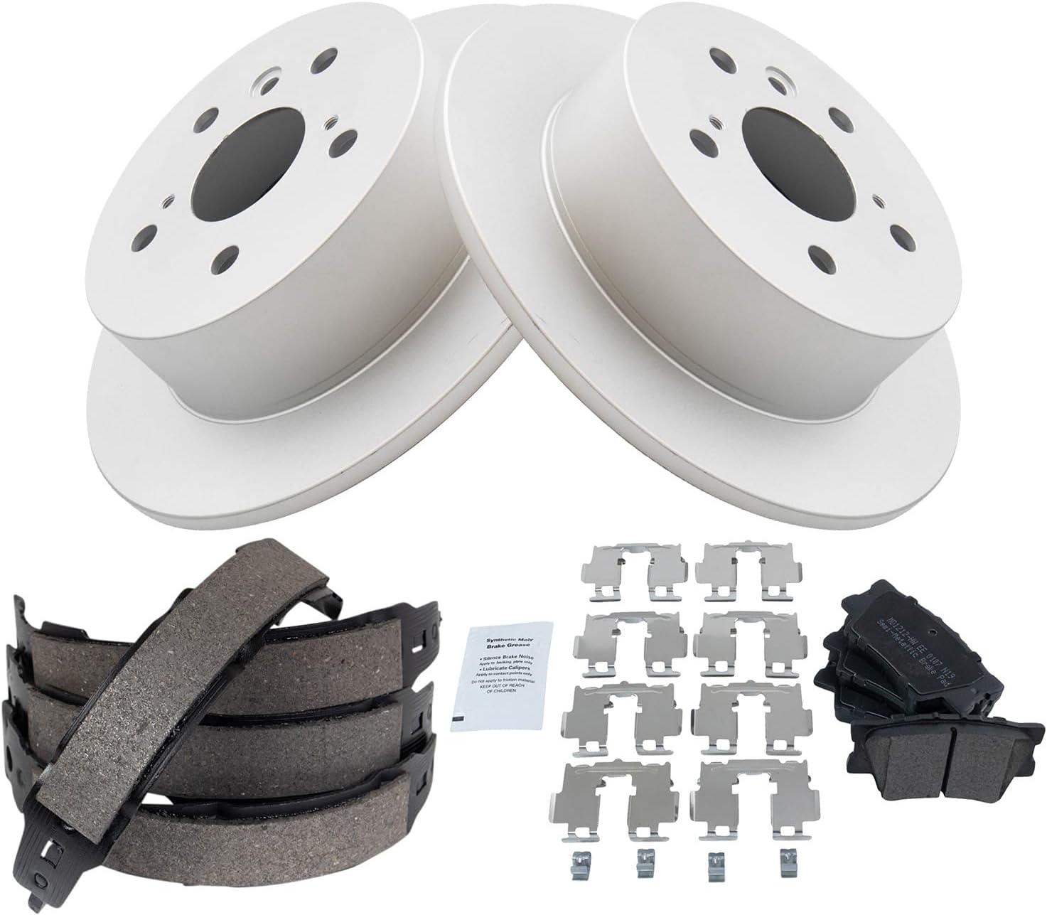 TRQ Rear Brake Pad & Rotor Kit for Lexus ES300h ES350 Camry