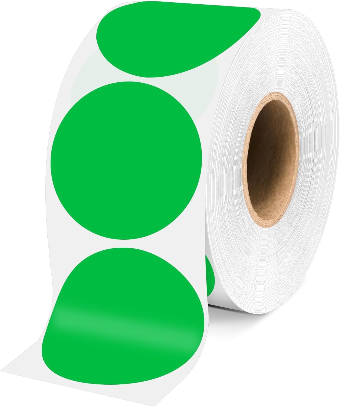 WANSTE 500 Pcs Green Circle Stickers - Organize with Ease!