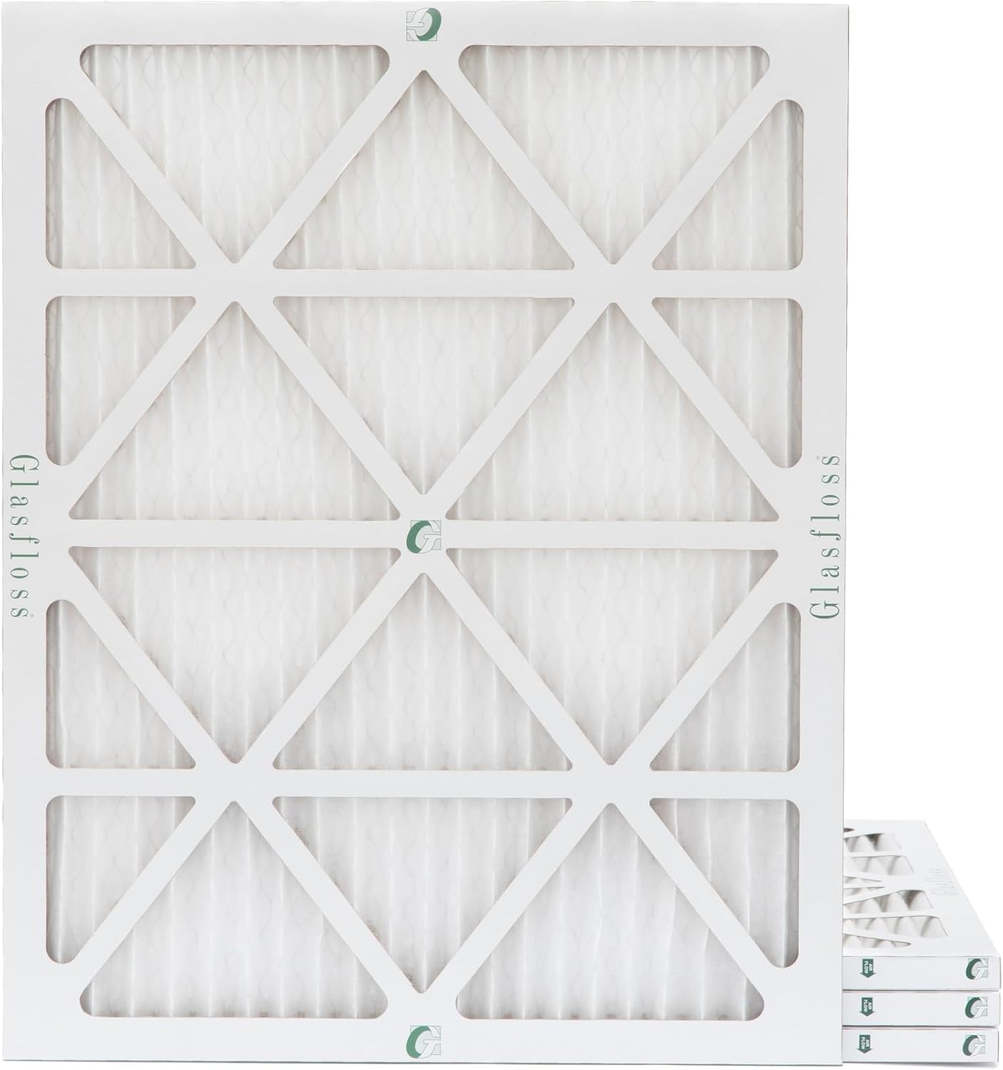 Glasfloss ZL MERV 10 Air Filters for AC and Furnace - 4 Pack