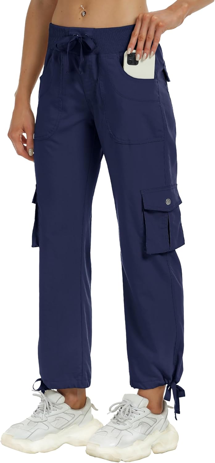 MoFiz Women's Cargo Capris Hiking Pants for Outdoor Adventures