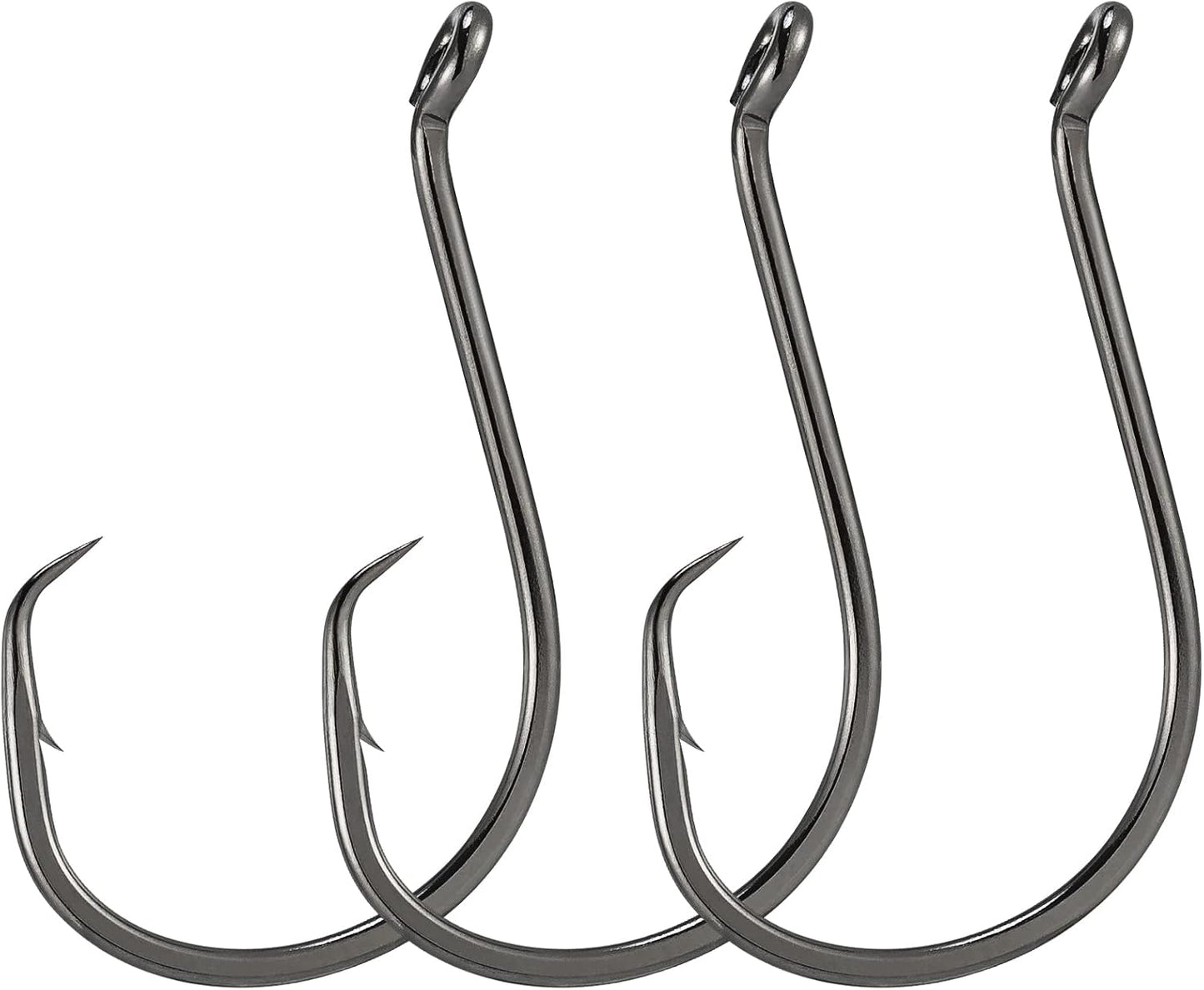 Dr.Fish 100 Pack Offset Circle Hooks for Versatile Fishing