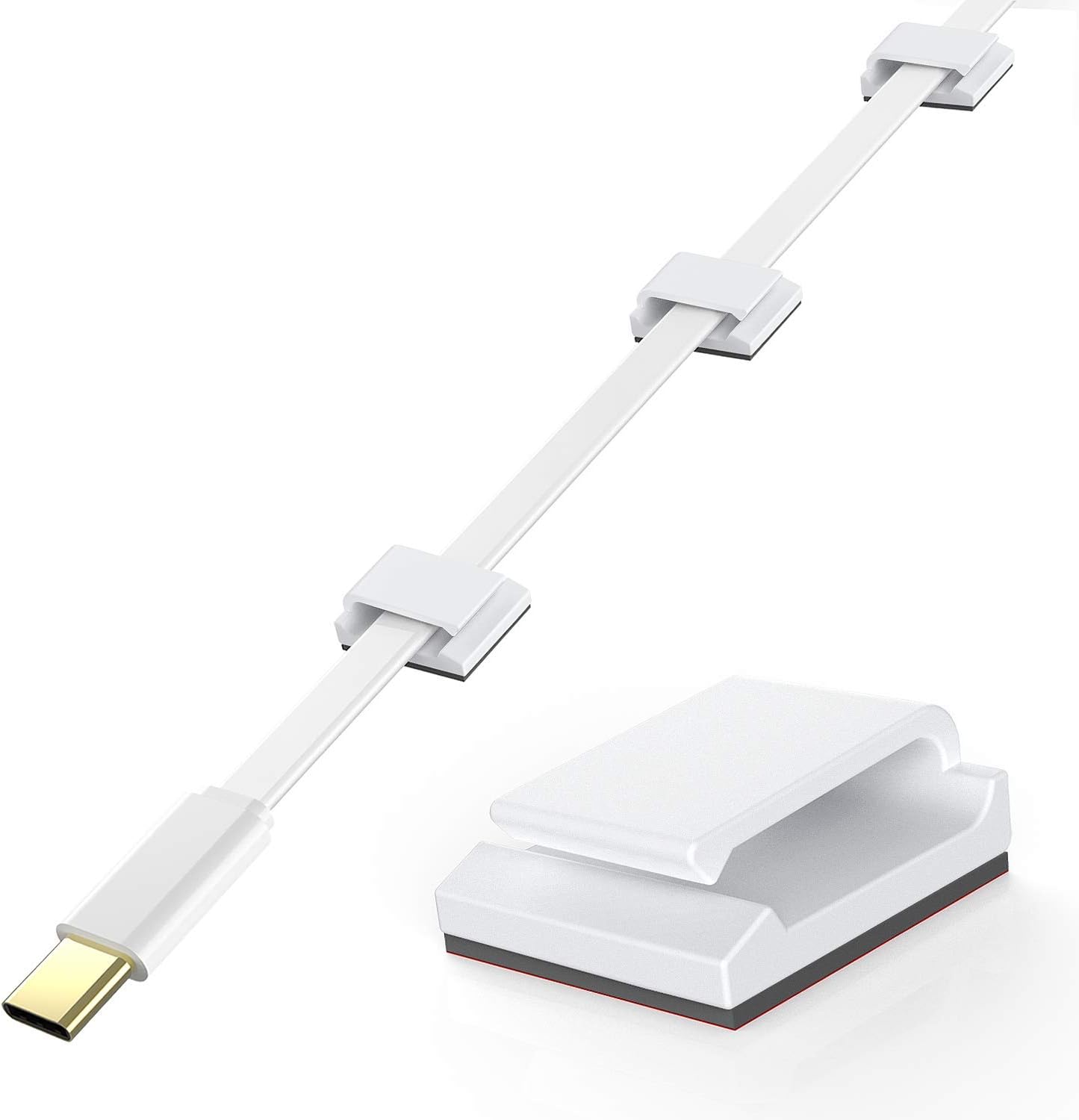 AGPTEK 100 pcs Cable Clips - Organize Cords Easily!