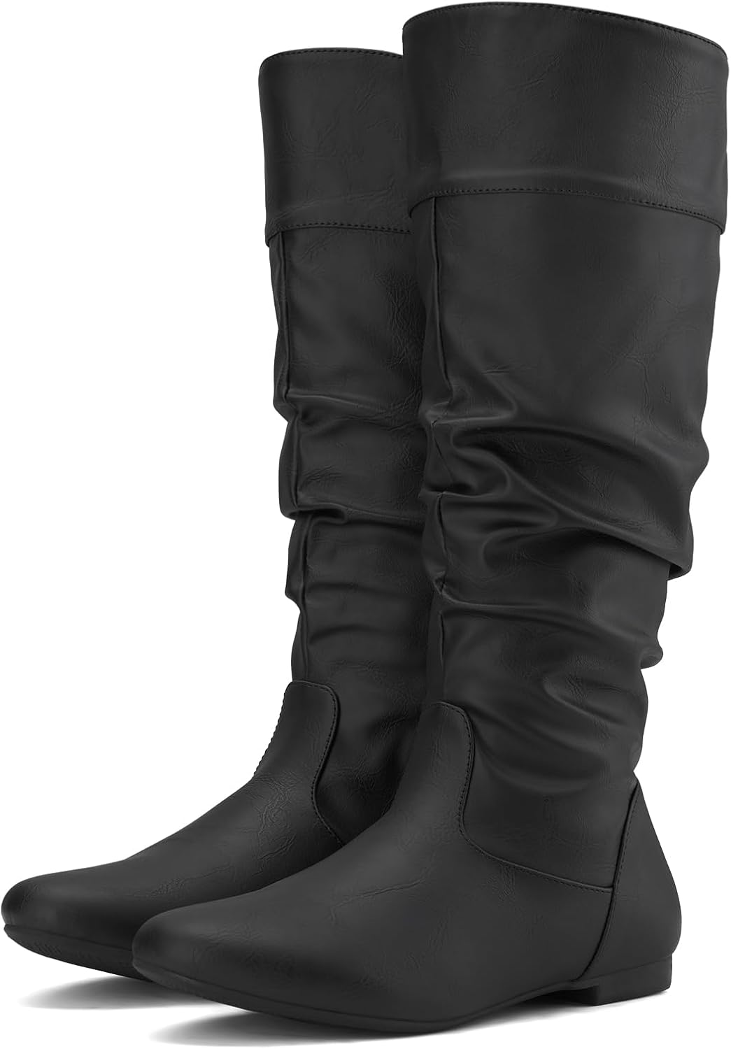 Rollda Women's Slouchy Knee High Boots for Fall Fashion