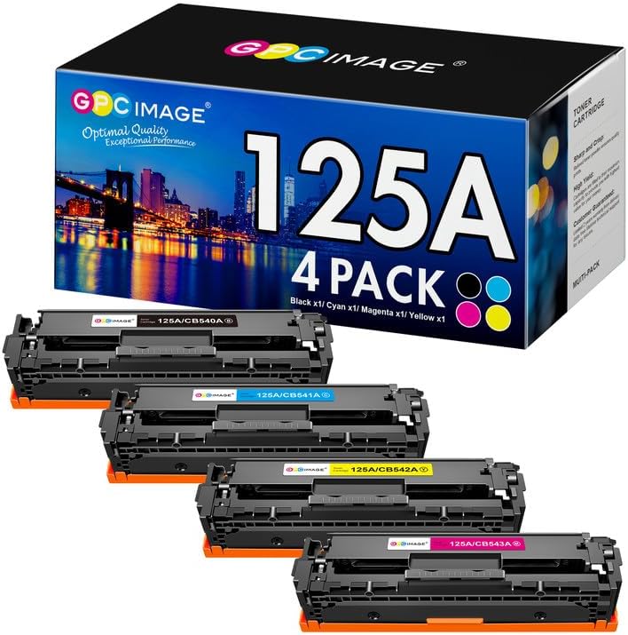 GPC Image 125A Toner Cartridges 4 Pack for HP Printers