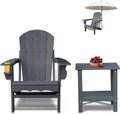 Folding Adirondack Chairs with Side Table and Cup Holder
