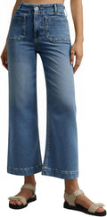 Wide Leg Jeans for Women High Waisted Flare Cropped - Trendy Fit pants