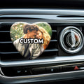 Personalized Crystal Car Air Freshener with Custom Photo - Heart Shape
