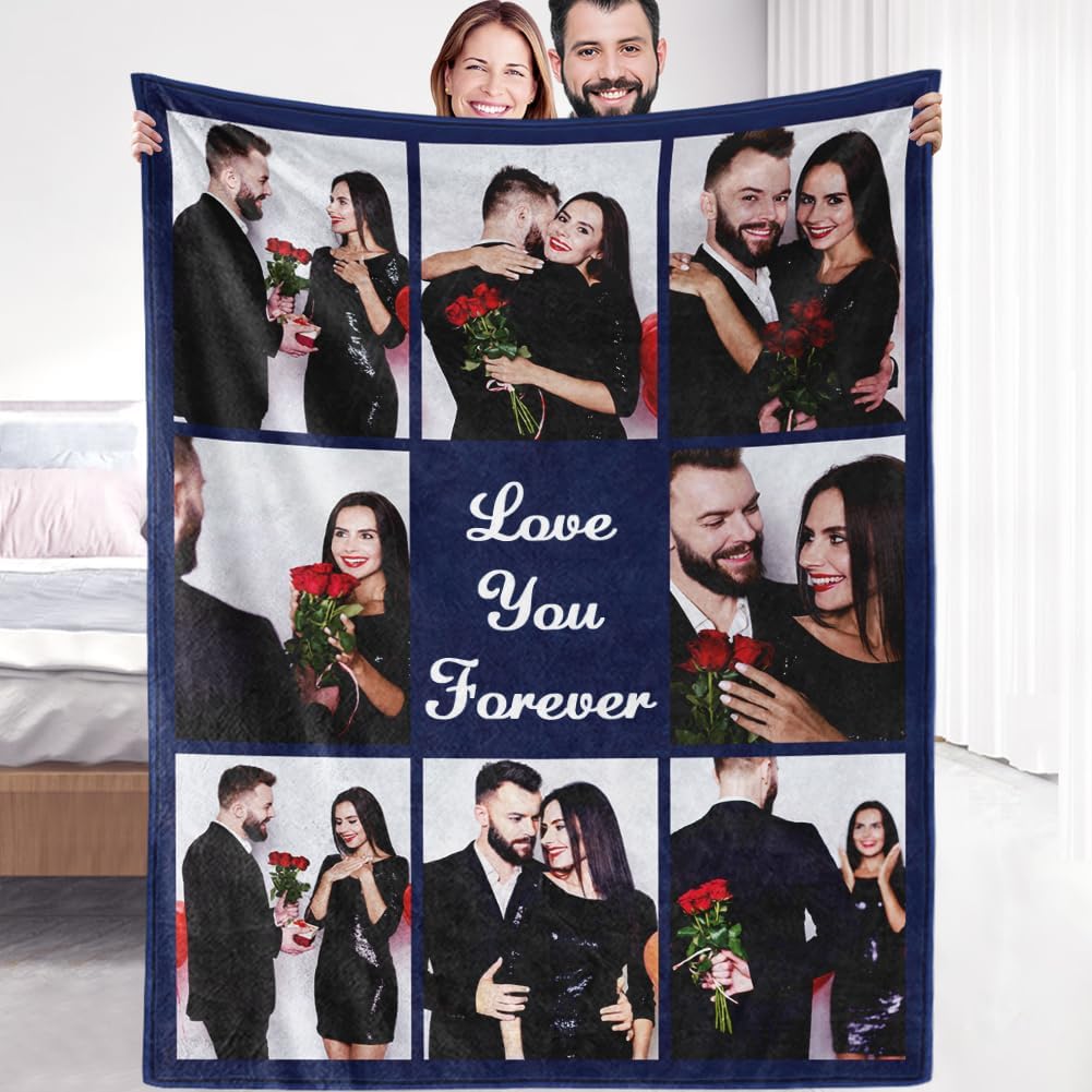 Custom Photo Blanket - Soft Sherpa Fleece for Personalized Gifts