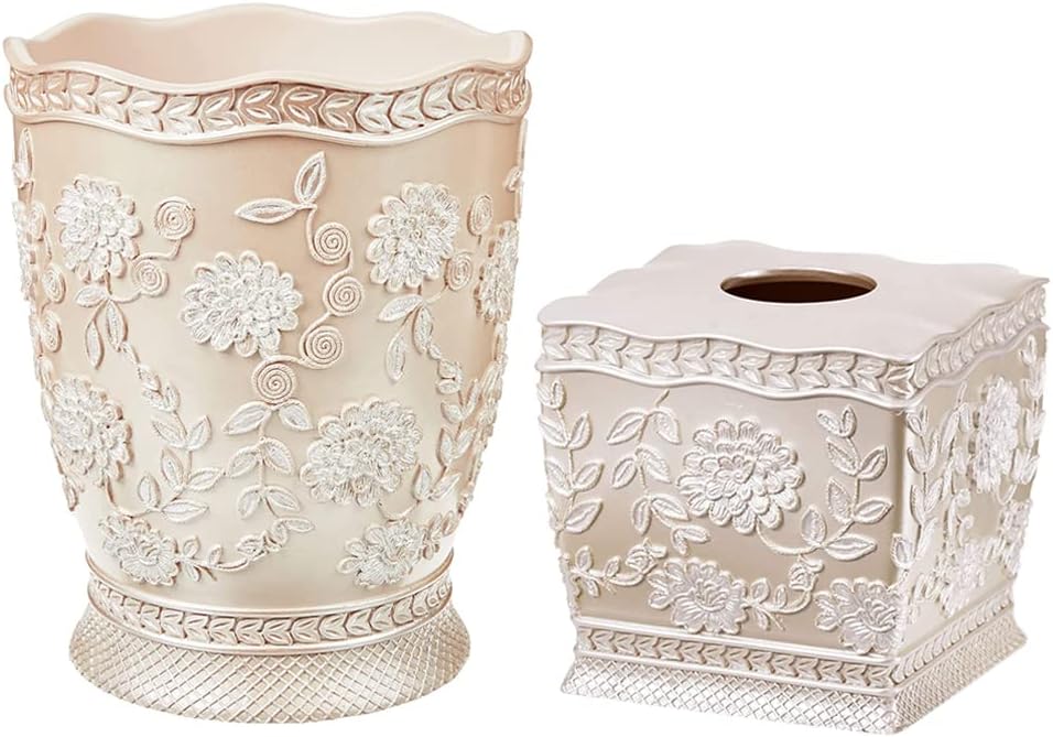 Rose Vine Bathroom Accessories Set for Elegant Decor