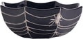 Halloween Spider Web 9.5 in Black Candy Ceramic Serving Bowl - Festive