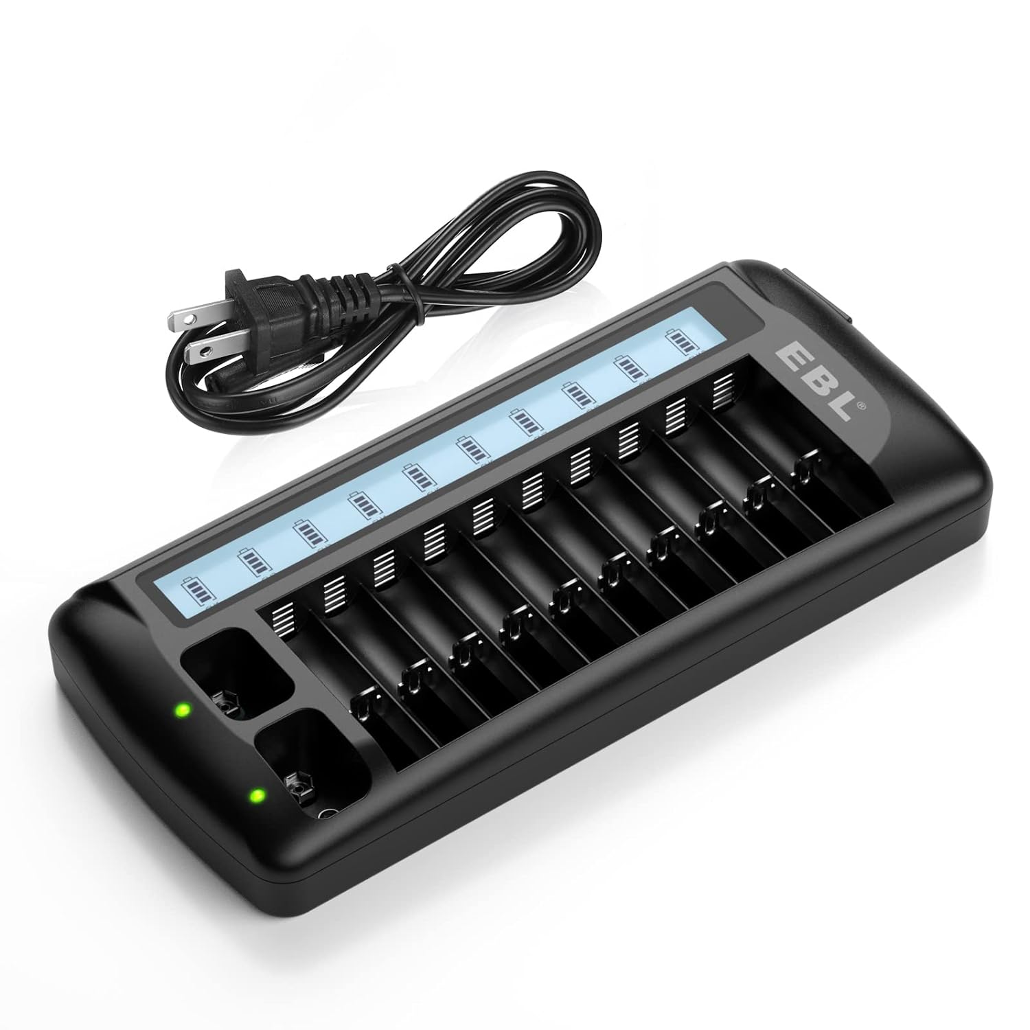 EBL 12-Bay LCD Charger for Rechargeable Batteries