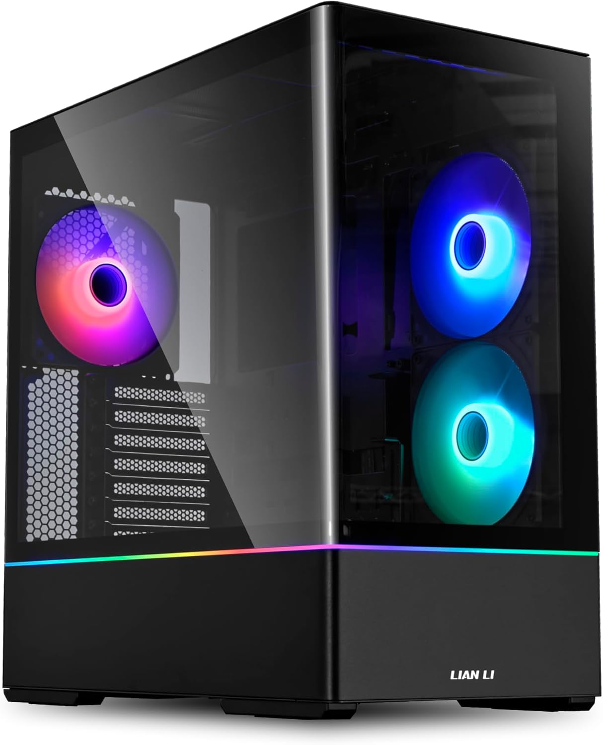 LIAN LI Mid-Tower ATX PC Case with 3 ARGB Fans and Glass Panels