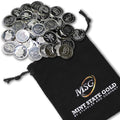 Fifty 1 Gram.999 Pure Silver Rounds with Random Designs - Small