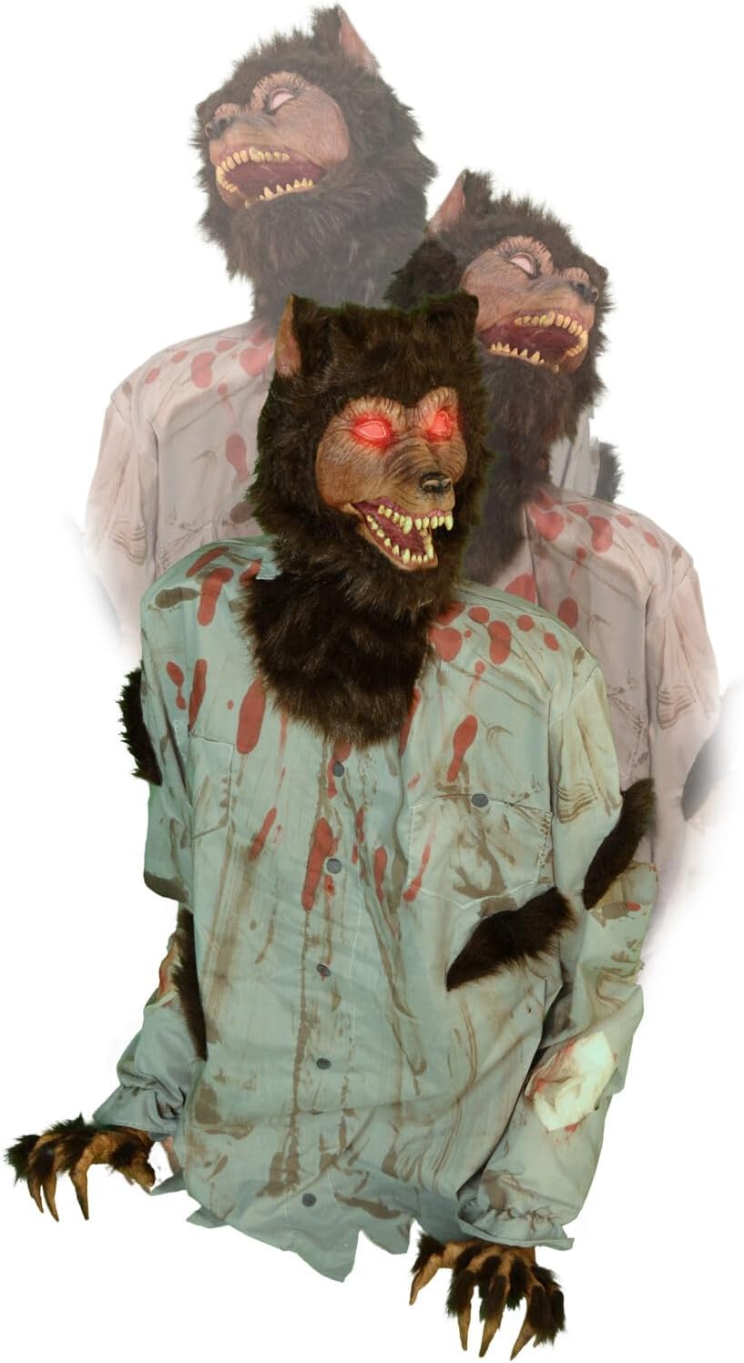 Haunted Hill Farm Howler Animatronic Werewolf for Halloween Fun