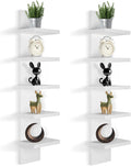 Homaterial 5 Tier Wall Shelf Unit Set of 2 - Space-Saving Floating