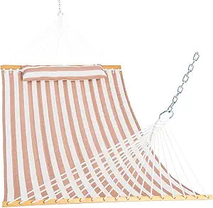 12 FT Quilted Hammock with Spreader Bar for 2-Person Relaxation