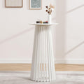 Stylish 43.5 High White Round Bar Table by DUOMAY