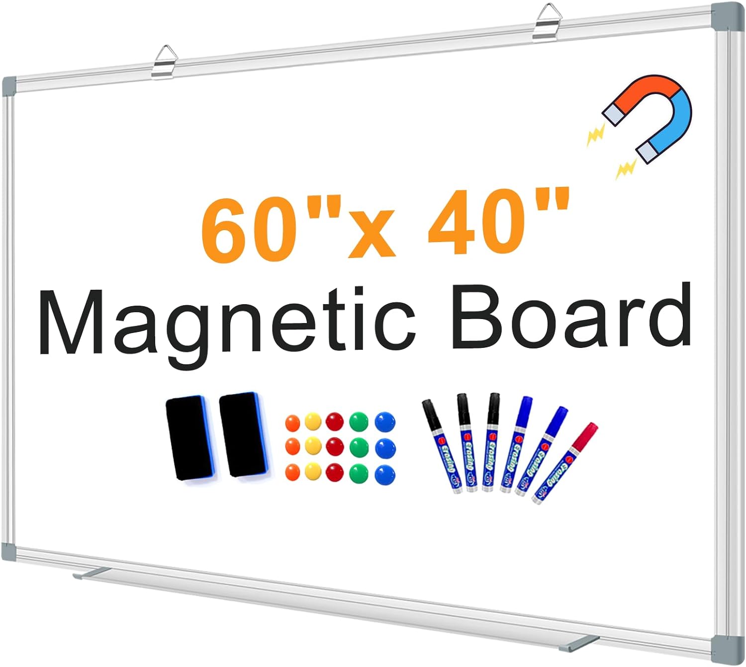 Large Magnetic Dry Erase Whiteboard for Home Office Classroom
