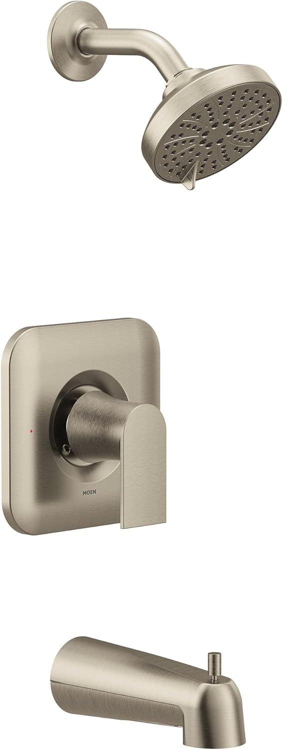 Moen Genta LX Brushed Nickel Shower Trim Set for Modern Bathrooms