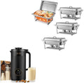 Stainless Steel Chafing Dish Set + 6-in-1 Nut Milk Maker by FOHERE