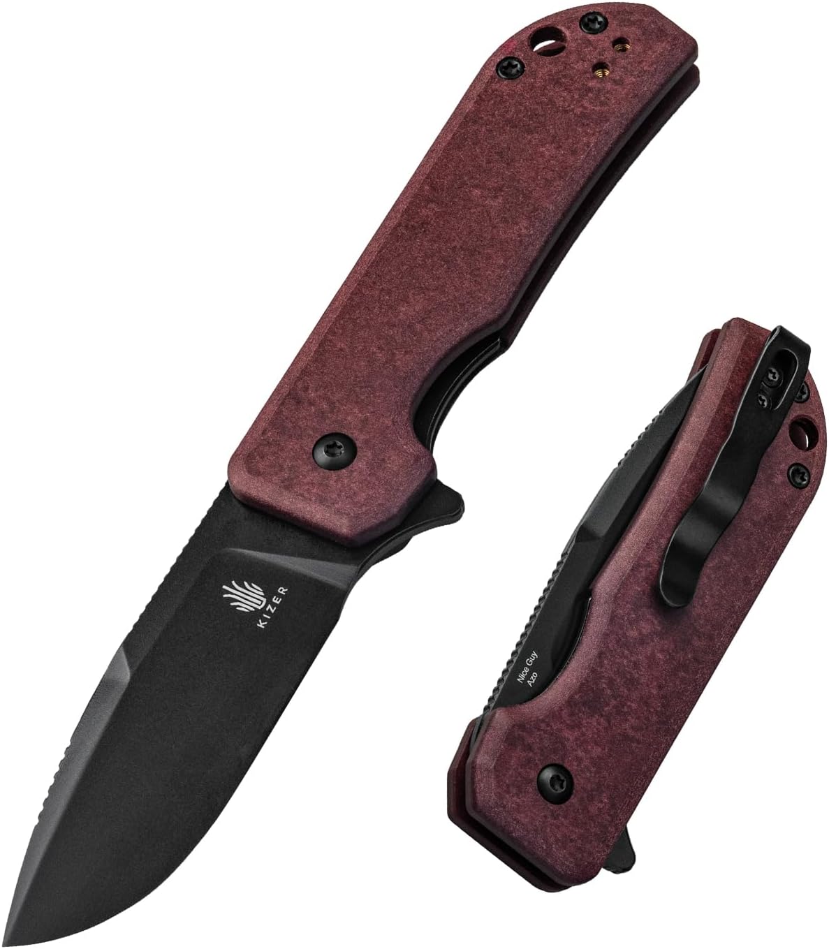 Kizer Nice Guy Pocket Folding Knife with Nitro V Blade and Handle