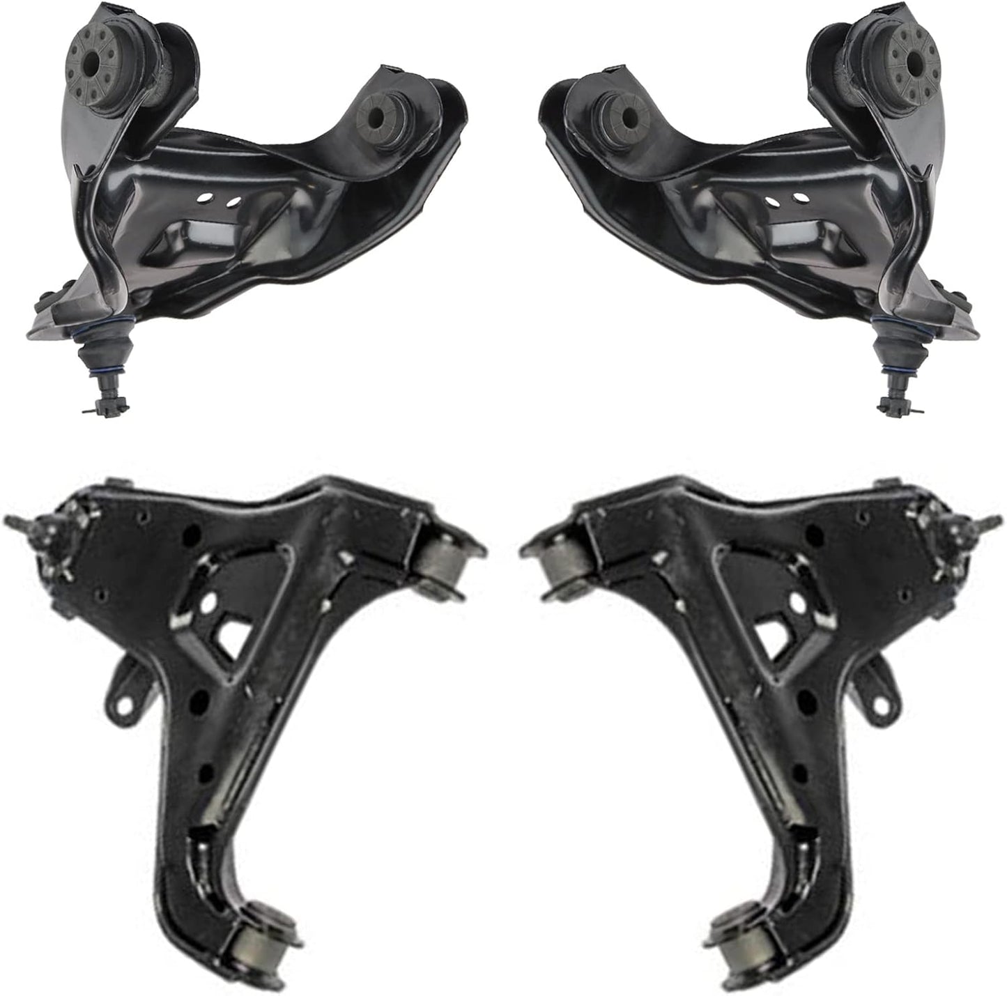 TRQ Front Upper & Lower Control Arm Set for Chevrolet Blazer