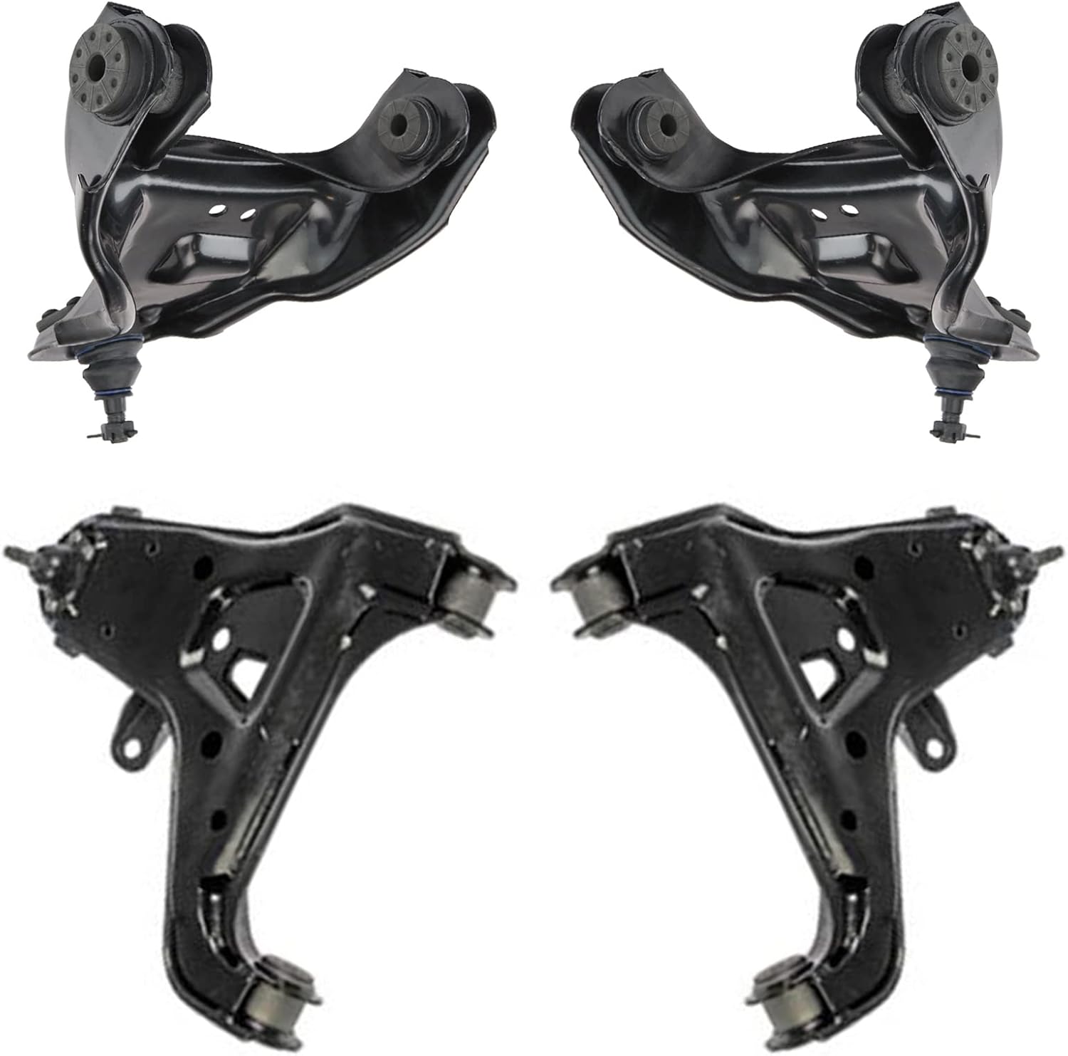 TRQ Front Upper & Lower Control Arm Set for Chevrolet Blazer