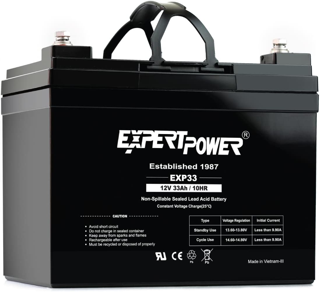 Reliable Power on the Go: ExpertPower 12v 33ah Deep Cycle Battery