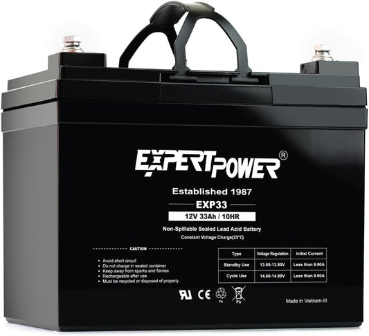 Reliable Power on the Go: ExpertPower 12v 33ah Deep Cycle Battery