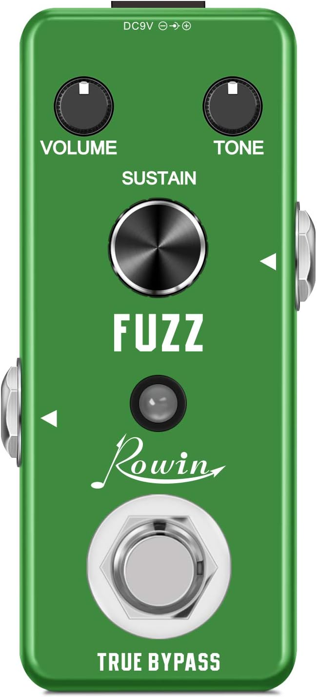 Rowin Analog Fuzz Pedal for Electric Guitar and Bass Effects