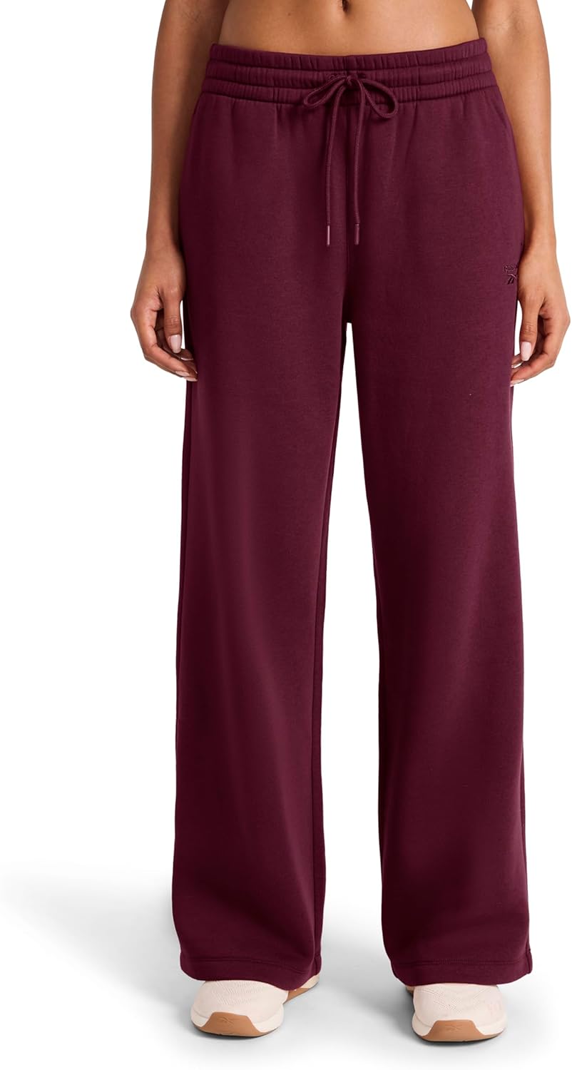 Reebok Womens Tonal Wide Leg Sweatpant for Effortless Style
