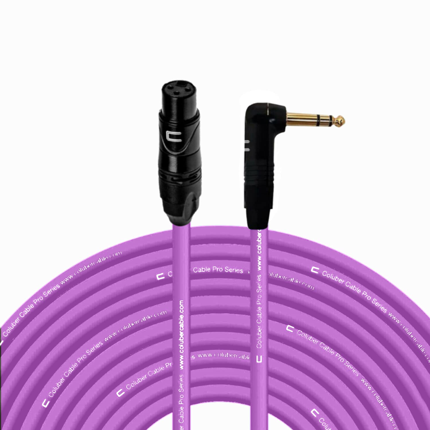 Balanced XLR Cable Female to Right Angle 1/4in TRS - 100 Feet