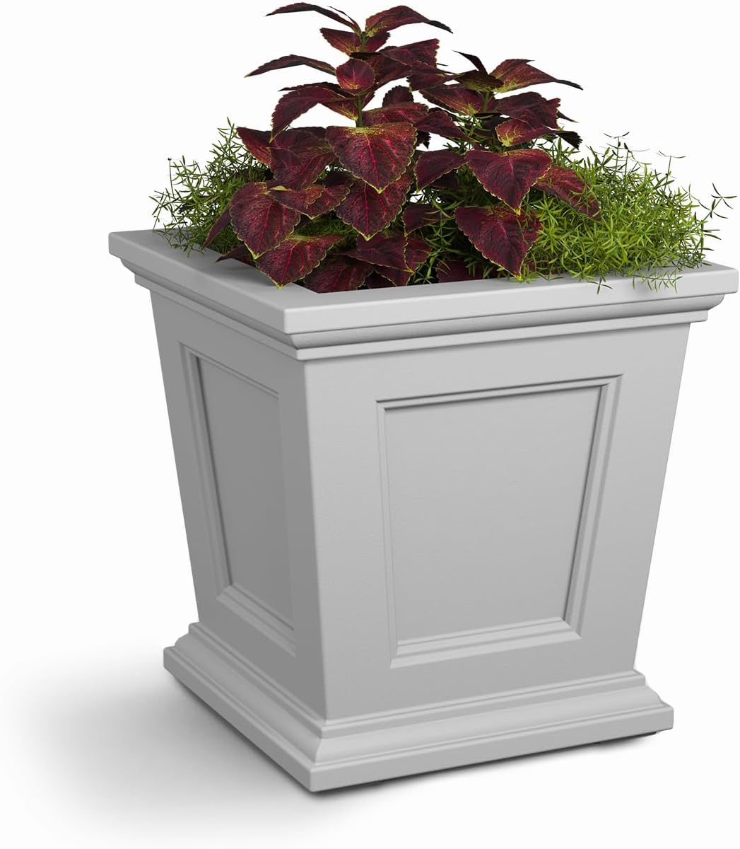 Mayne Fairfield 16-Inch Square Planter for Vibrant Flowers